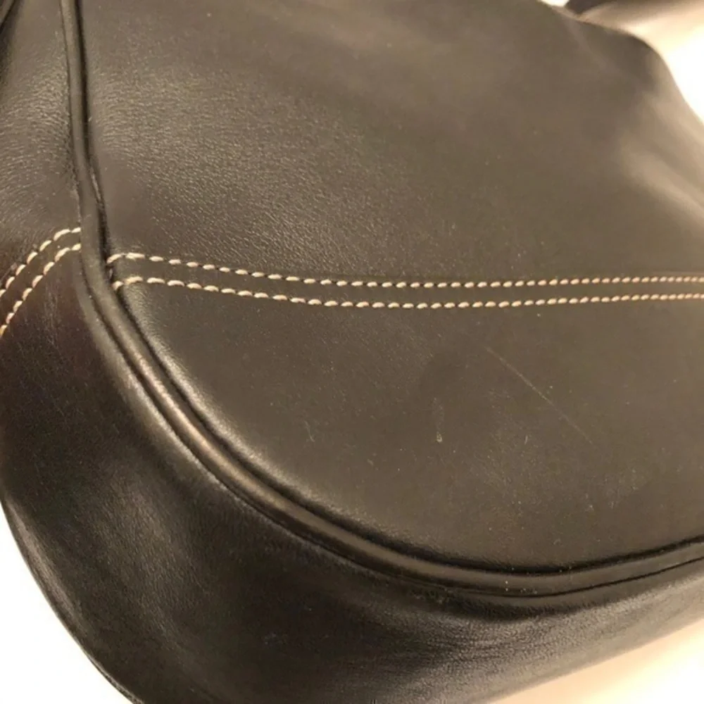 Coach black leather Hampton shoulder bag purse